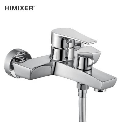 China Without Slide Bar Himixer In-Stock Luxury Chrome Plated Brass Bathtub Faucet Bathroom Taps Shower Faucets Chrome Free Standing Bathtub Faucet for sale