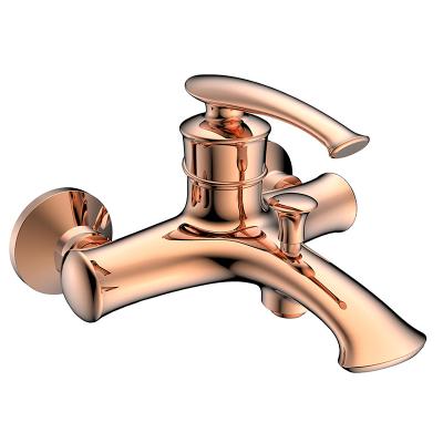 China HIMXIER Modern Design Cupc High Quality Without Slide Bar Bathroom Bathtub Faucets Rose Gold Single Handle Shower Faucet Set On Sale for sale