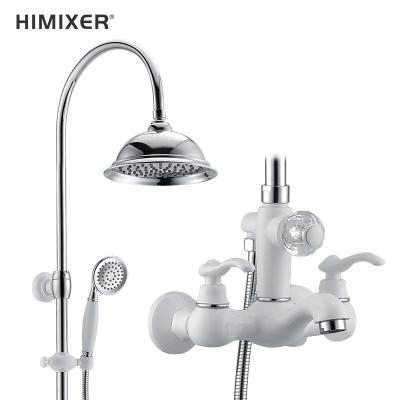 China With Classic Slide Bar Style Shower Mixer Set Exposed Bathroom Shower Set for sale