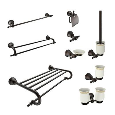 China With HIMIXER Hook Black Robe Hook Paper Towel Holder Brass Towel Holders Bathroom Towel Holders Toilet Brush Holders for sale