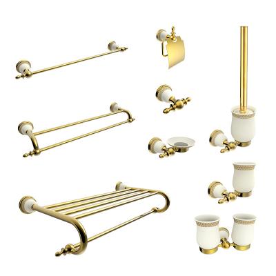 China With HIMIXER Gold Robe Hook Robe Hook Paper Towel Holder Brass Towel Holders Toilet Brush Holders Bathroom Towel Racks for sale