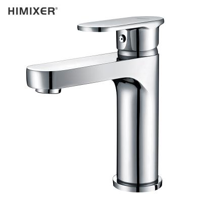 China Metered Faucets High Quality 5 Star Standard Hotel Bathroom Deck Mounted Brass Basin Faucet for sale