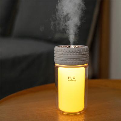 China High Quality Colorful Car Spray Tire Humidifier LED Atmosphere Night Light for sale