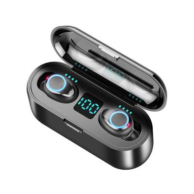 China In-ear F9 TWS Bluetooth 5.0 2200mAh Wireless Earbuds Box Earphone 9D Charging Stereo Sports Waterproof Earbuds Headsets for sale