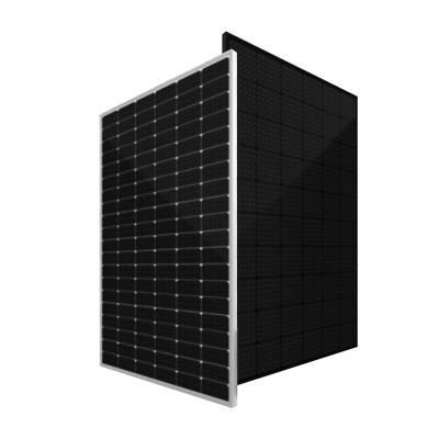 China Solar Panel System Home Black On Grid Black Aluminum Frame 375w RERC Mono Mono Ultra Black Solar Panel 182mmx182mm for sale