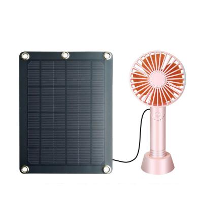 China Power Supply For Mobile Phones Cell Phone Charger Usb Output 6W 12V Mini Small Solar Powered Solar Panel For Mini Fan And Charging Air Fan for sale