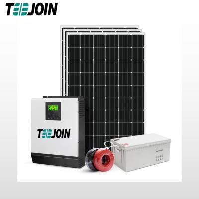 China Teejoin Home High Quality Solar 10kw Off Grid Solar Panel Lithium Ion PWM Mppt Industrial Commercial Full Roof Rack for sale