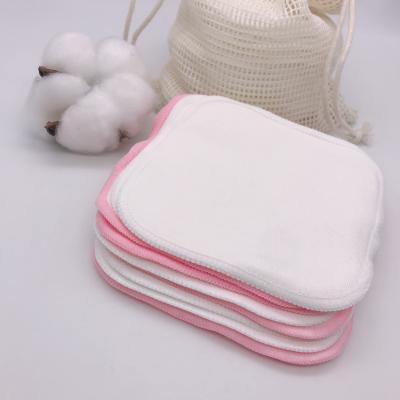 China Makeup Remover Private Label Soft Reusable Cotton Facial Pads Square Cotton Pads For Face Cleaning for sale