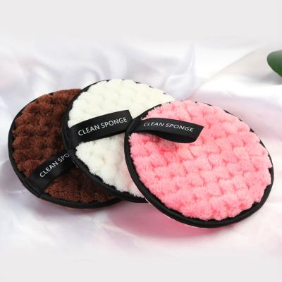 China Soft Reusable Colorful Makeup Remover Blast Microfiber Cleansing Sponge For Face Clean Sponge for sale