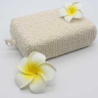 China EXFOLIATING factory low price eco friendly exfoliating ramie bath scrub sponge for sale