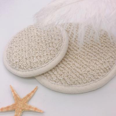 China EXFOLIATE Cotton Round Wholesale Sisal Exfoliating Scrubber Bath Cleaning Pad for sale