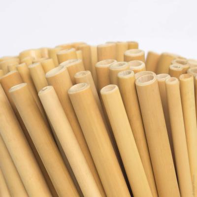 China Sustainable Logo Natural Bamboo Drinking Straw Eco - Friendly Reusable Bamboo Straws for sale