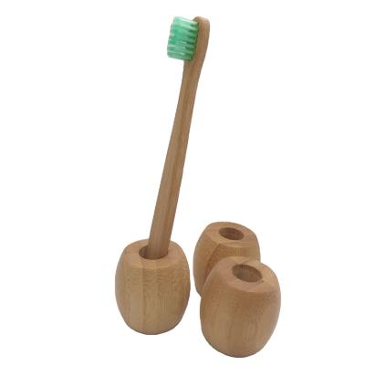 China Reusable natural eco-friendly bamboo toothbrush holder, bamboo toothbrush display rack for sale