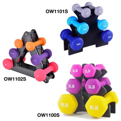 China Cast Iron + Vinyl or Vinyl or Neoprene Coated Neoprene Dumbbell Set Girl Body Building Dumbbell 12KG Set Bone Shape Dumbbells for sale