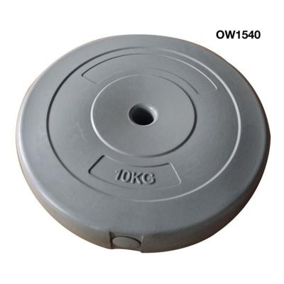 China Environmentally Friendly PE Plastic Cement Weight Plate Dumbbell Plate Wikth Cheaper Price for sale