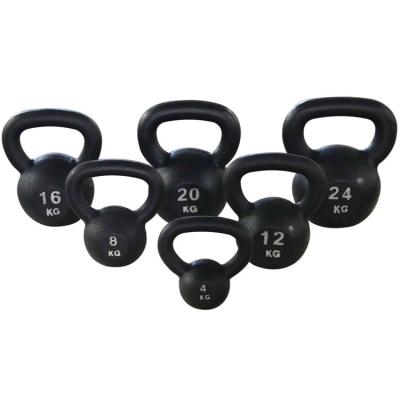 China Black Cast Iron Gravity Cast Powder Coated Kettlebell for sale