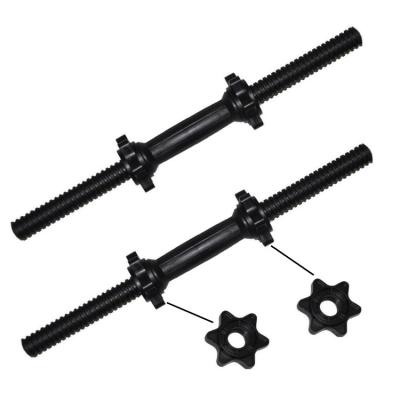 China Solid Steel + Vinyl Plastic Dumbbell Short Bar with Star Collars for sale