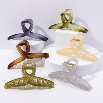 China New Fashion Daily Decorative Gradient Color High Quality Hair Claw Clips 11CM Non-Slip Hair Clips For Woman Girls Daily Decorative for sale