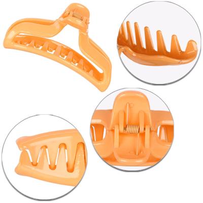 China Wholesale 9.5CM Large Acetate Hair Claw Fashion Plastic Hair Claw Transparent Luminous Hair Claw Clips For Thick Hair for sale