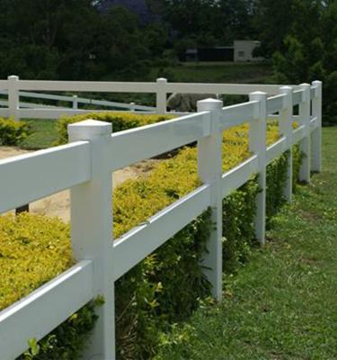 China Easily Assembled 1.2 * 2.4m Good Quality Factory Wholesale Price Horse PVC 2 Rails Farm And Fence White for sale