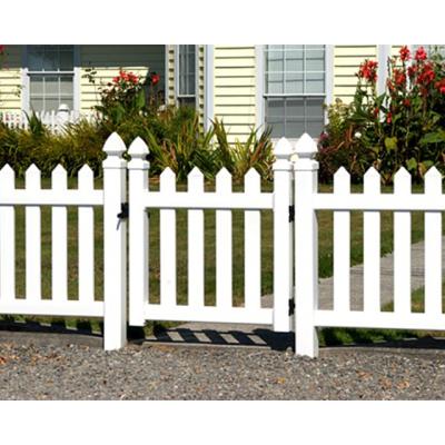 China Longjie Easily Assembled White PVC Vinyl Decorative Landscaping Fence For Garden for sale