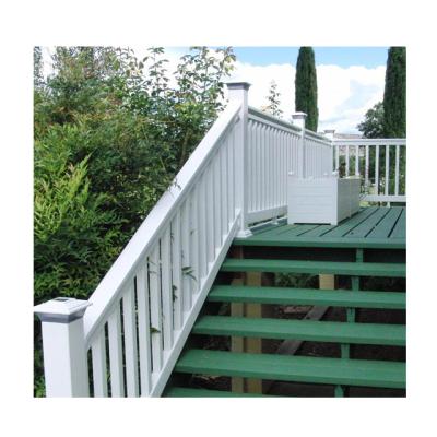 China EUROPEAN 8' x 3' Indoor/Outdoor Premium Classic White PVC Vinyl Staircase Family Plastic Railing for sale