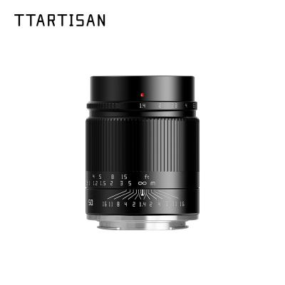 China TTArtisan 50mm F1.4 ASPH Full Frame Manual Focus Lenses for Sony E Canon RF Nikon Z Sigma Lumix Leica L mount Cameras 50mm F1.4 for sale