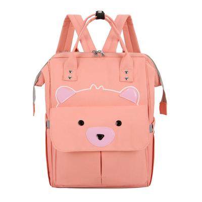 China Light Cartoon Latest Fashion Travel Newborn Babies Nappy Diaper Bag Portable Waterproof Mummy Backpack for sale