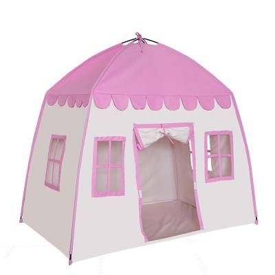 China Toy Safety Standards Kids Girls Playhouse Pink Castle Princess Play Tent for Outdoor Indoor Children Fairy Tale Game with Carry Bag for sale