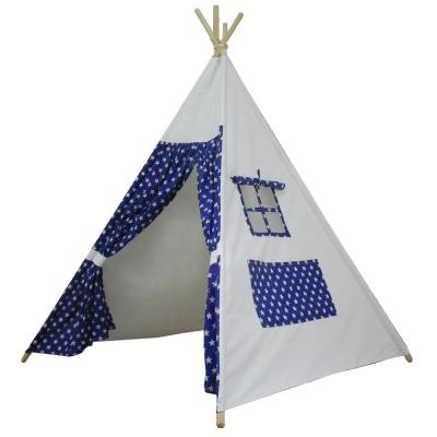 China Toy Safety Standards Cotton Canvas Kids Tent Teepee Screen House Play Tent Baby Room Castle Tent for sale