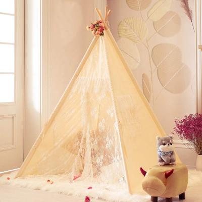 China Toy Safety Standards Baby Girls Soft Playhouse Lace Kids Teepee Luxury White Tent for Girls Gifts for sale