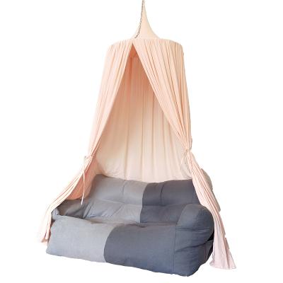 China Toy Pink Cotton Princess Round Dome Soft Bed Canopy Net Hanging Bedroom Tent for Kids Baby Crib Decoration Indoor Outdoor Reading Nook for sale