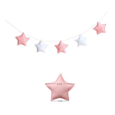 China Toy Ins Decoration Nordic Style Soft Wool Felt Stars Wall Hanging For Kids Room Birthday Party Decoration For Kids Teepee Tent for sale