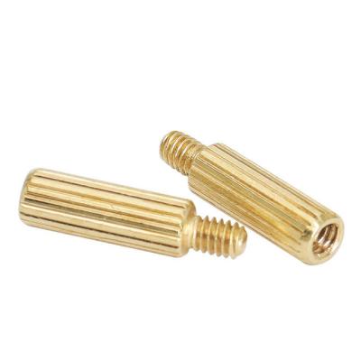 China Good Quality Brass Round Knurled Single Head Copper Pillar Metal Studs Bulk Bolt Manufacturers for sale