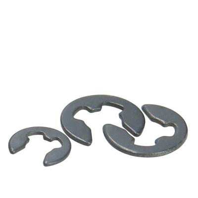 China Competitive Price M1.5M2M3M4M6M8M10-M12 Black Oxide Snap Ring E Shape Metal E Circlip for sale