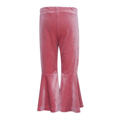 China High Quality Newborn Anti-wrinkle Ruffles Pants Christmas Velvet Kids Big Bell-Bottom Pants for sale