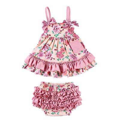 China Wholesale Anti-Shrink Equipment Baby Newborn Kids Clothes Set Swing Top And Undo Set for sale