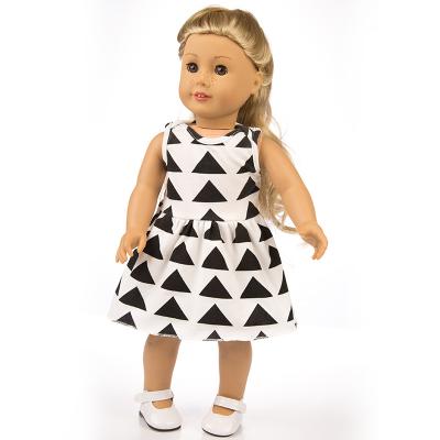 China 18 Inch High Quality Doll Printed Dress Fashion Doll Clothes WG-WOFS19007 for sale