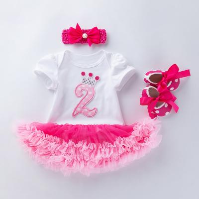 China Viable Kids Children Party Cute Pink Clothing Dress Set For Babies for sale