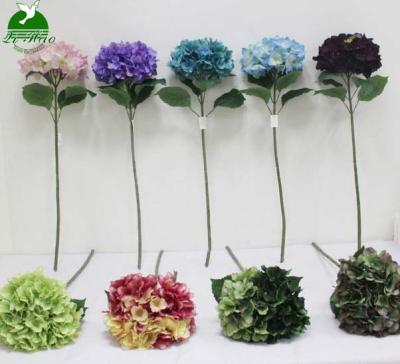 China The other 2021 hydrangea flower dry hydrangea real touch artificial large hydrangeas wholesale artificial flowers for sale