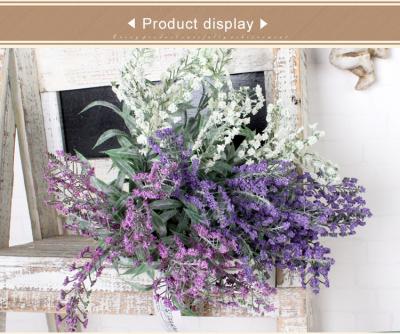 China High quality silk+plastic in 12 head artificial lavender flowers in paper for hot sale in stock for sale