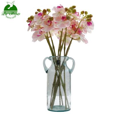 China Roses for wedding and wedding home decoration table orchid moth film 3 artificial flowers for sale