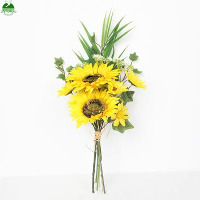 China Other Wholesale Artificial Sunflower Bouquet Decoration Artificial Sunflower Wedding for sale