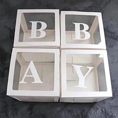 China Balloon Box Baby Shower Party Decorations Balloon Box, Transparent Balloon Boxes for Boy Girl First Birthday Baby Shower Party Decorations for sale