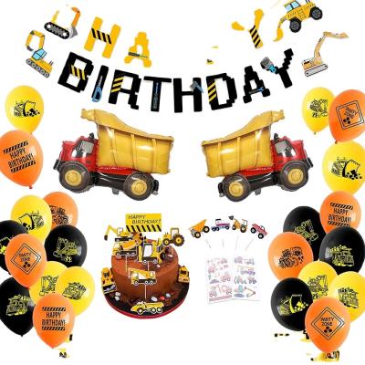 China Hot Truck Digger Themed Birthday Party Z006 Kit For Boys Favorite Dump Party Decorations Amazon Sale Decorations Party Decoration for sale