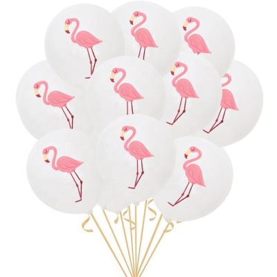 China Tropical Happy New Year Hawaii Party Latex Balloons Confetti Balloons Set - Tropical Flamingo Pineapple Leaf Balloons For Hawaii Party S013 for sale