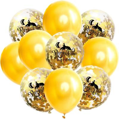 China Wedding Wholesale Cheap Ramadan Balloon Eid Mubarak Series Wedding Price Latex Balloons Party Decoration for sale