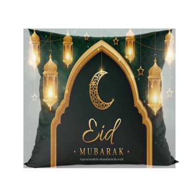 China New Design Home Mosque Ramadan Kareem Decoration Eid Gifts Mubarak Decorative Pillow Form Cushion Home Canvas Cover for sale