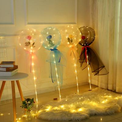 China BoBo Wedding LED Balloon Light 20 Inch Bubble Wedding Balloons Helium Style For Christmas Birthday Wedding Party Decoration for sale