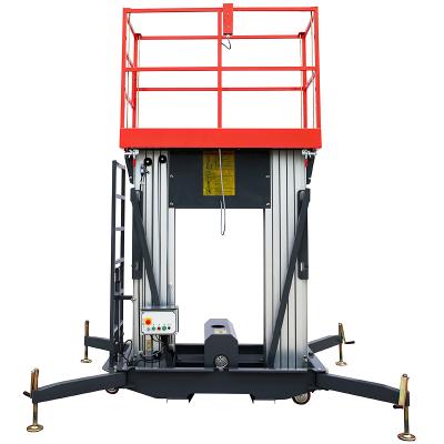 China Hotels V Standard Double Mast Aluminum Aerial Work Platform Lifting Equipment for sale